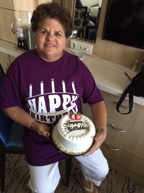 Ernie Castaneda Bullion celebrating her 65 th birthday